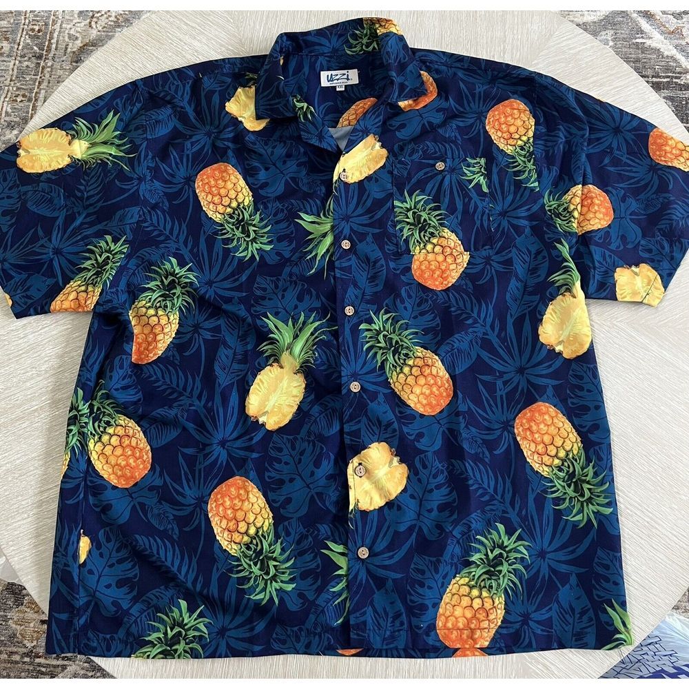 Hawaiian‎ Shirt Uzzi Amphibious Gear XXL Pineapples. Resort Wear. Beach Wear.